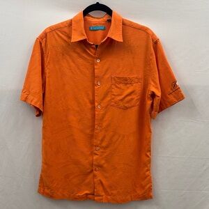 Tori Richard 50th Mauna Kea Beach Hotel Bright Orange Button Down Shirt